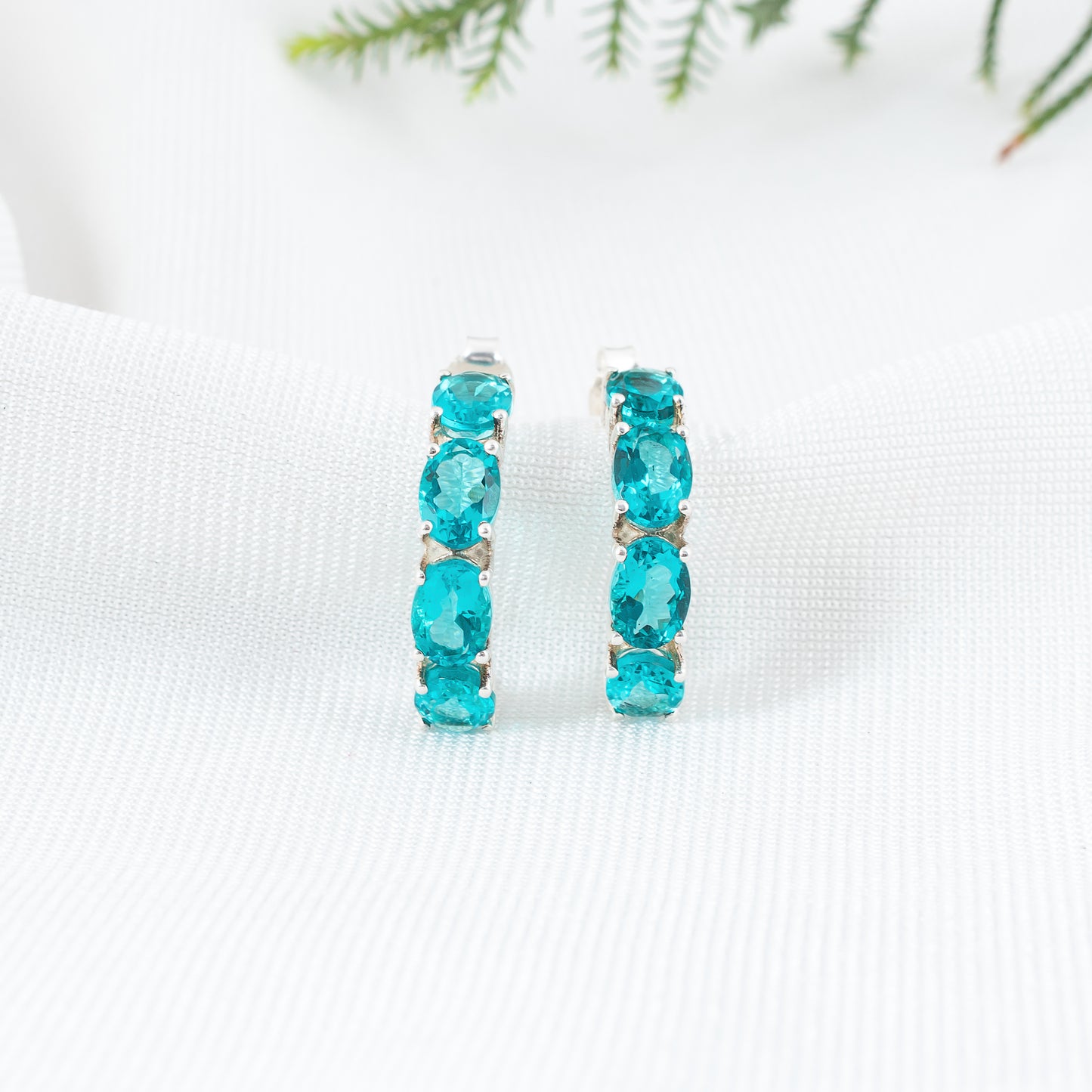 silver hoop earring