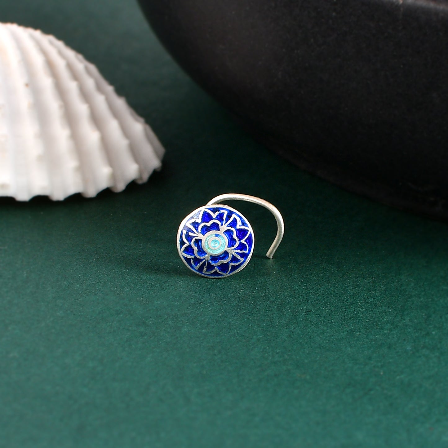 silver nose pin