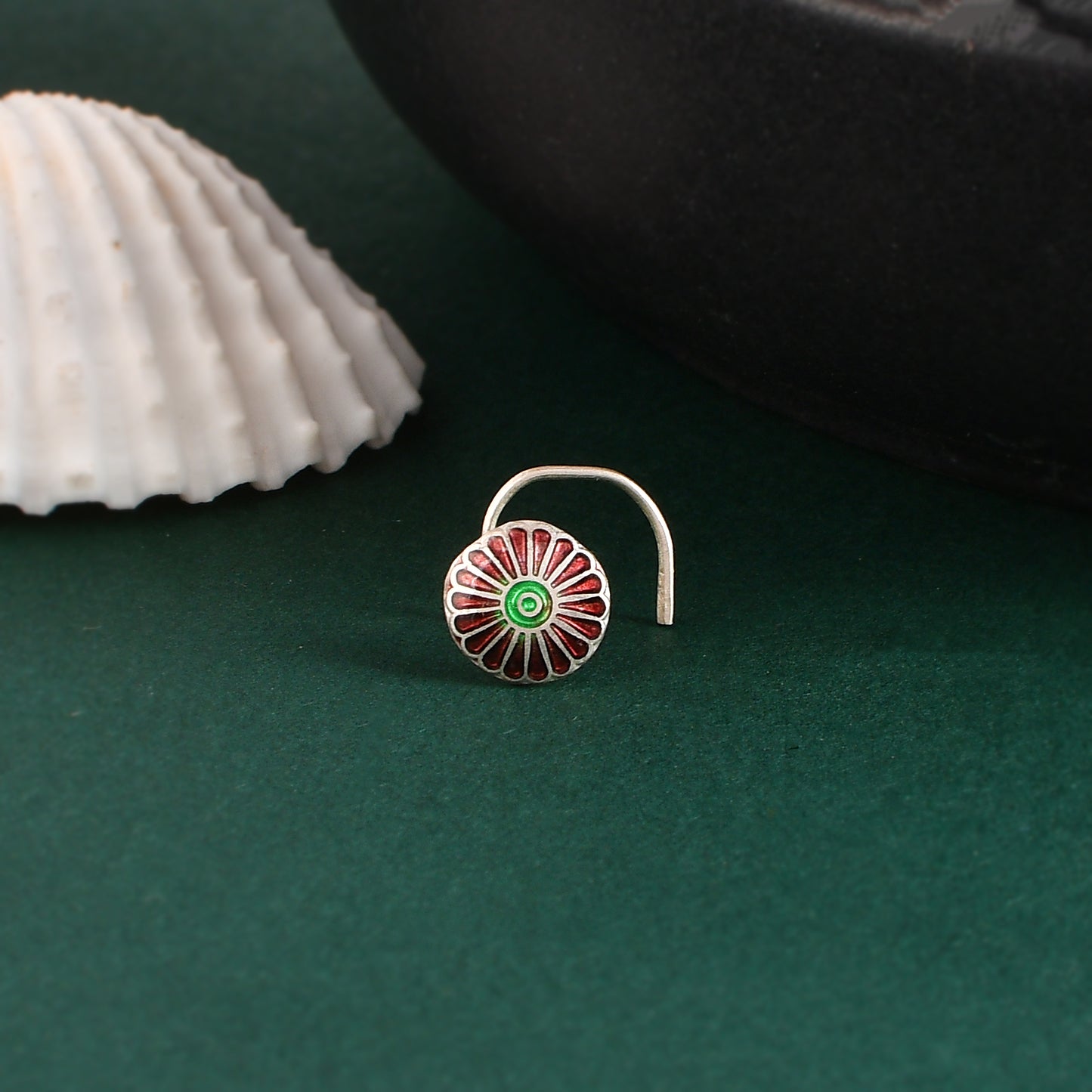 silver nose pin