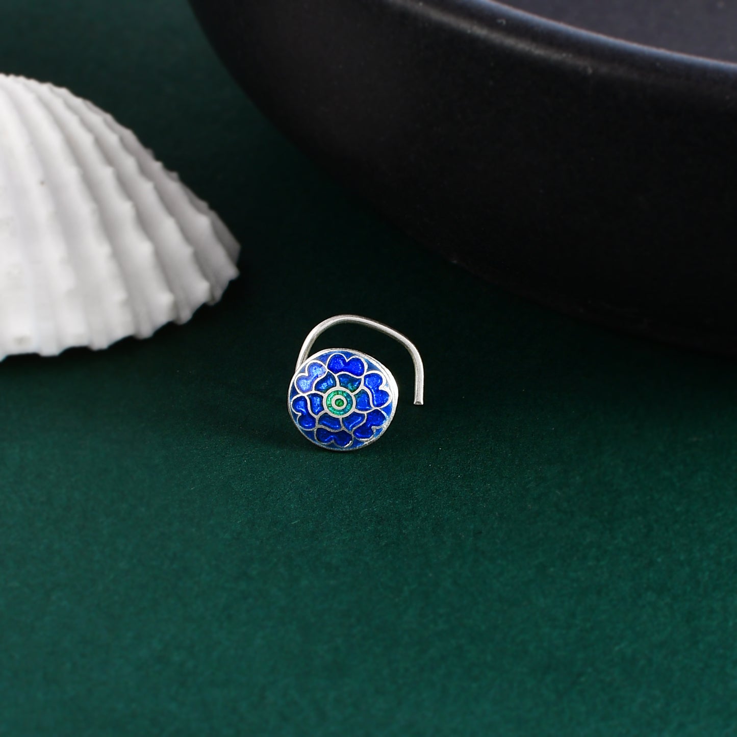 nose pin silver