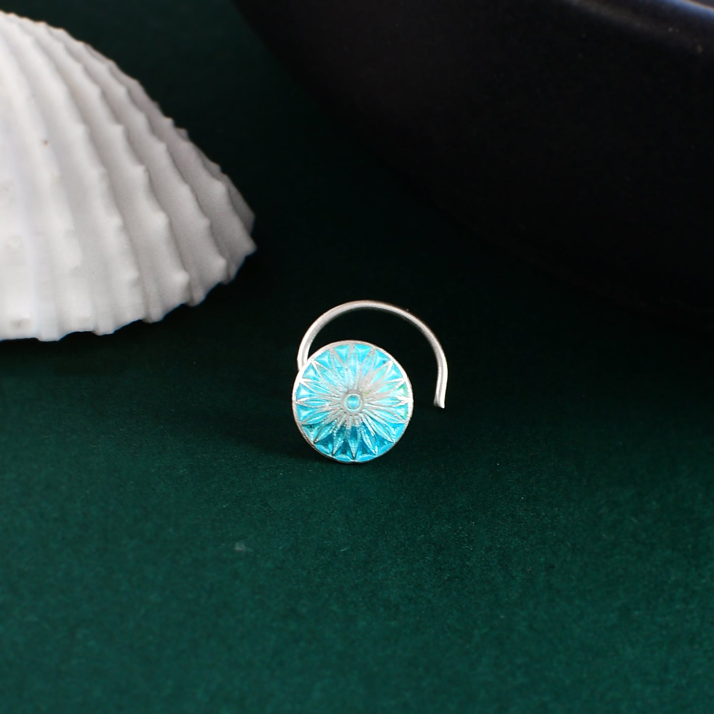 nose pin silver