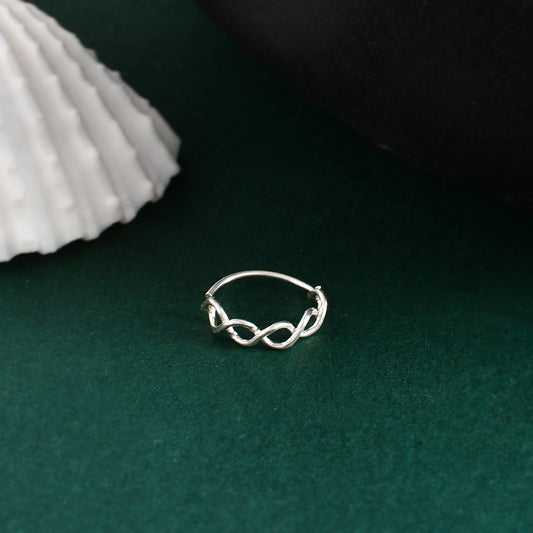 silver nose hoop ring