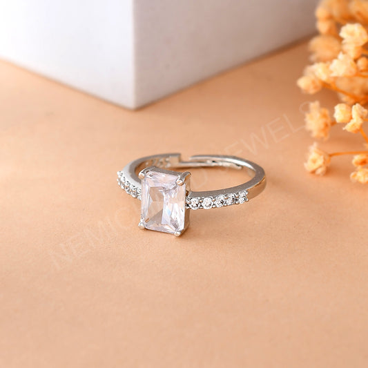 adjustable silver ring women