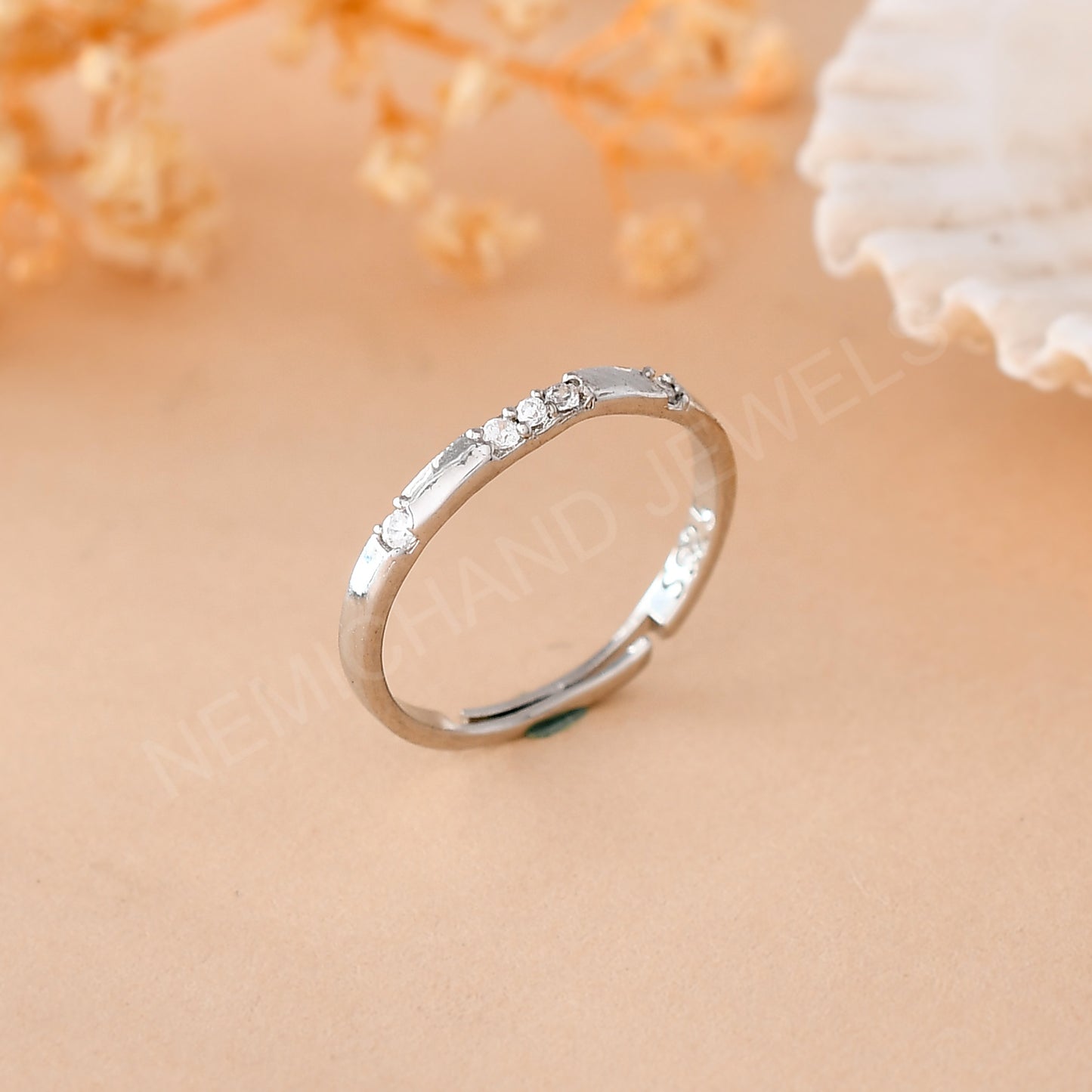 925 silver simple ring women