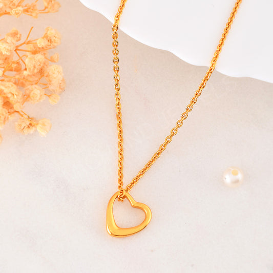 silver heart pendant chain