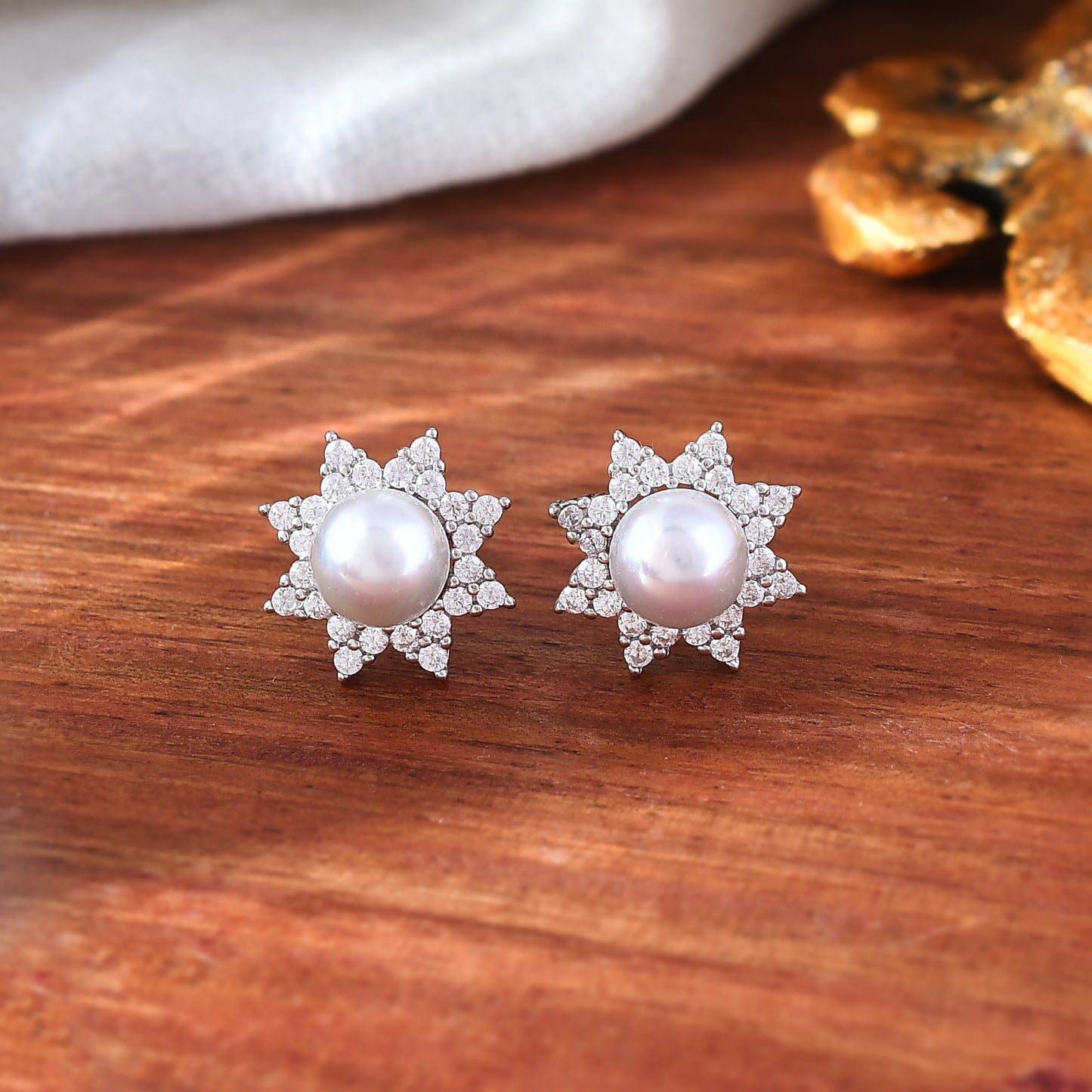 pearl earring silver