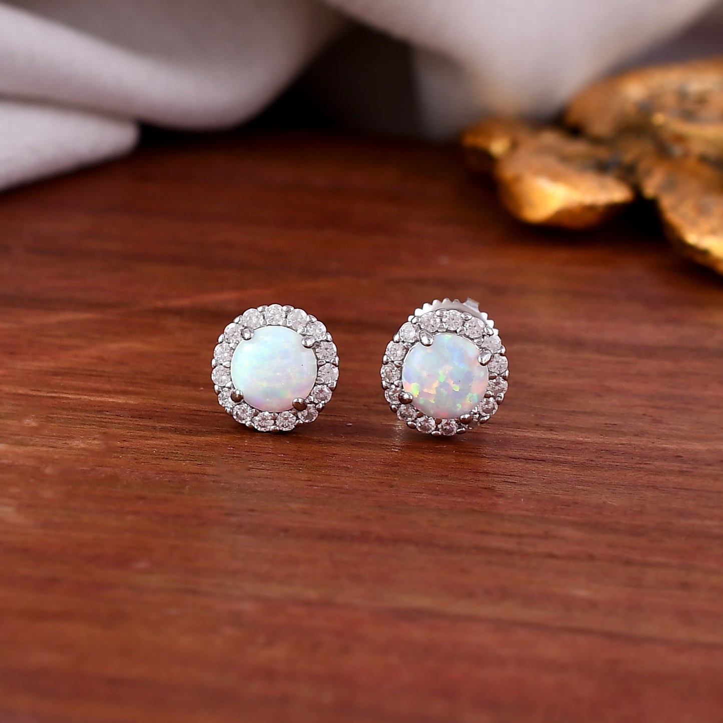 diamond earring silver
