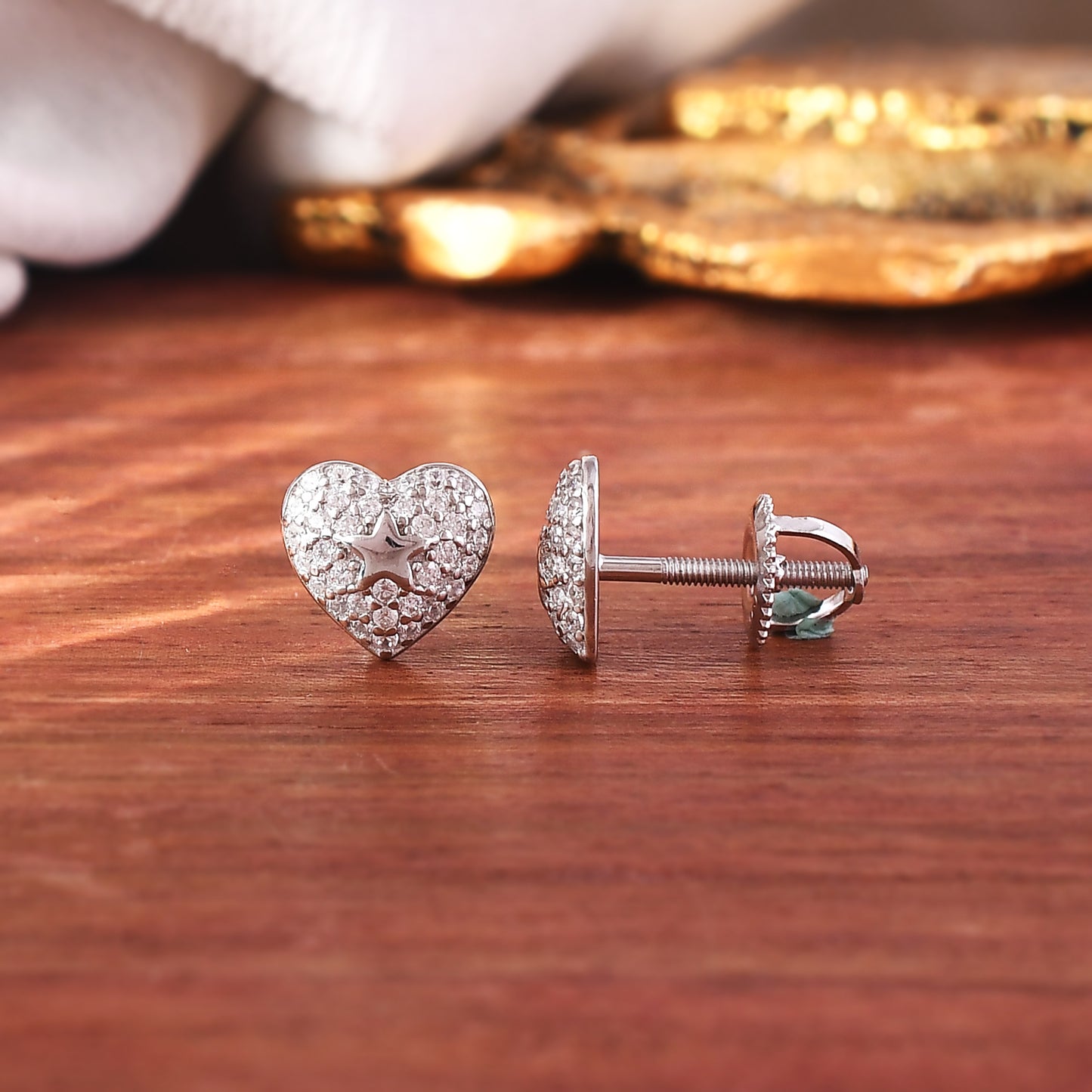 silver earring tops