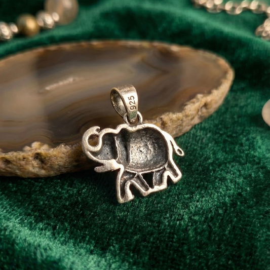 Sterling Silver Tiny Elephant Pendant – A Symbol of Luck, Strength & Wisdom
