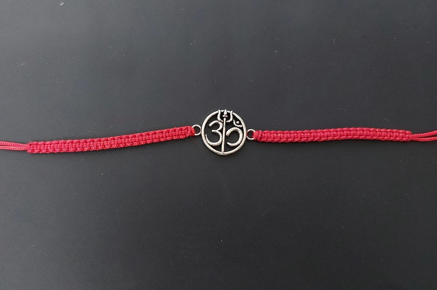 OM Rakhi for Brother 925 Sterling Silver with Thread - Perfect for Men, Women, Boys, and Girls on Raksha Bandhan