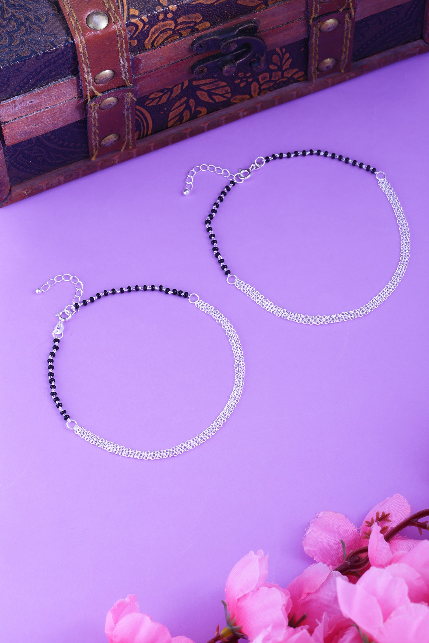 Exquisite Nemichand Jewels Silver Anklet Payals for Graceful Foot