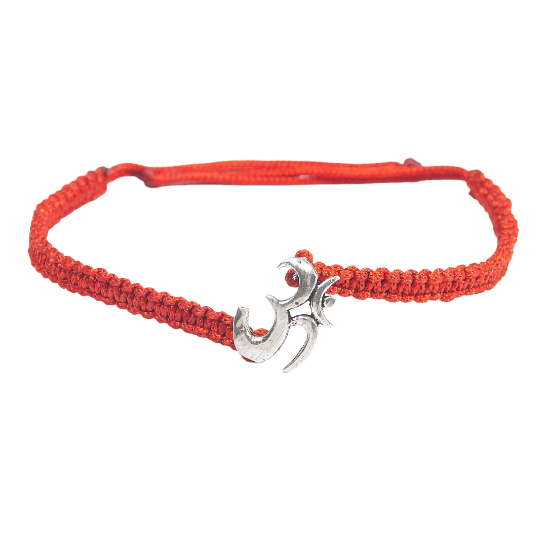OM Rakhi for Brother 925 Sterling Silver with Thread - Perfect for Men, Women, Boys, and Girls on Raksha Bandhan