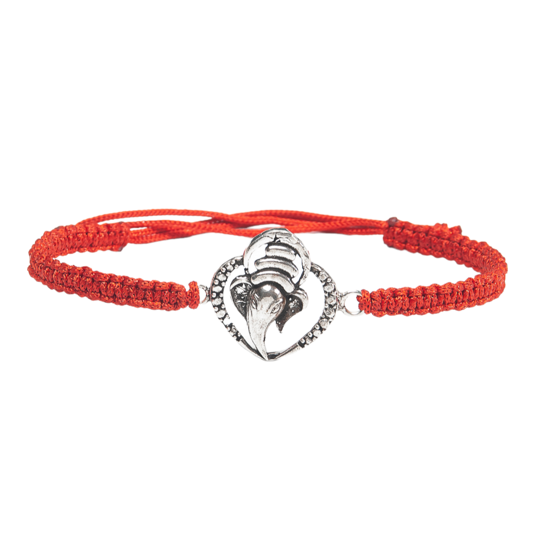 Ganesha Rakhi for Brother 925 Sterling Silver with Thread - Perfect for Men, Women, Boys, and Girls on Raksha Bandhan