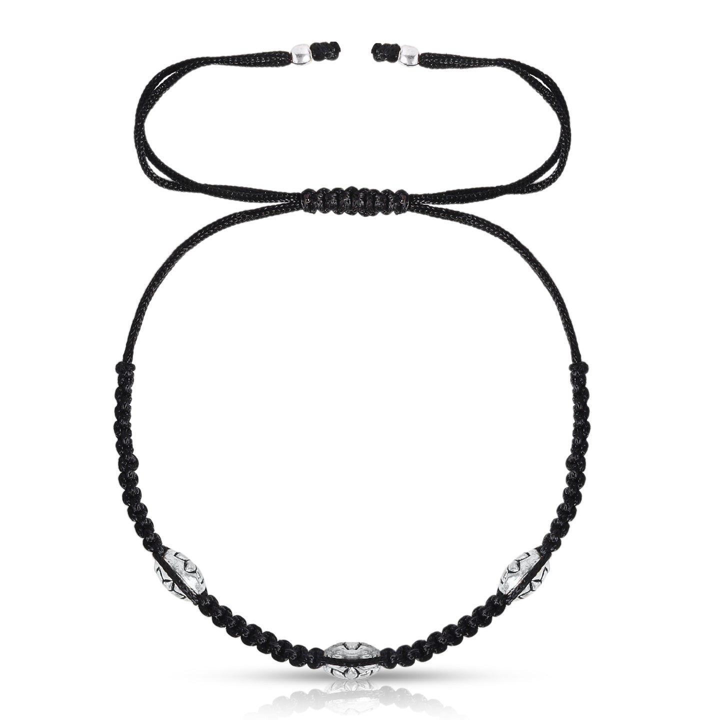 Nemichand Jewels 925 Sterling Silver Thread Anklet - 1pc