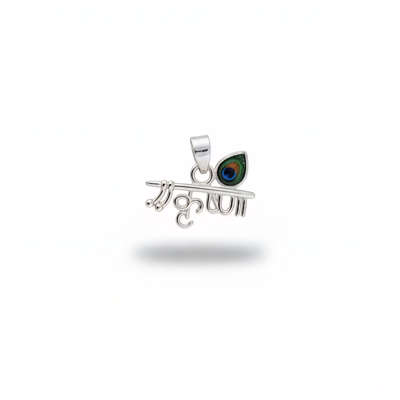 925 Sterling Silver Shree Krishna Name Pendant for Men & Women