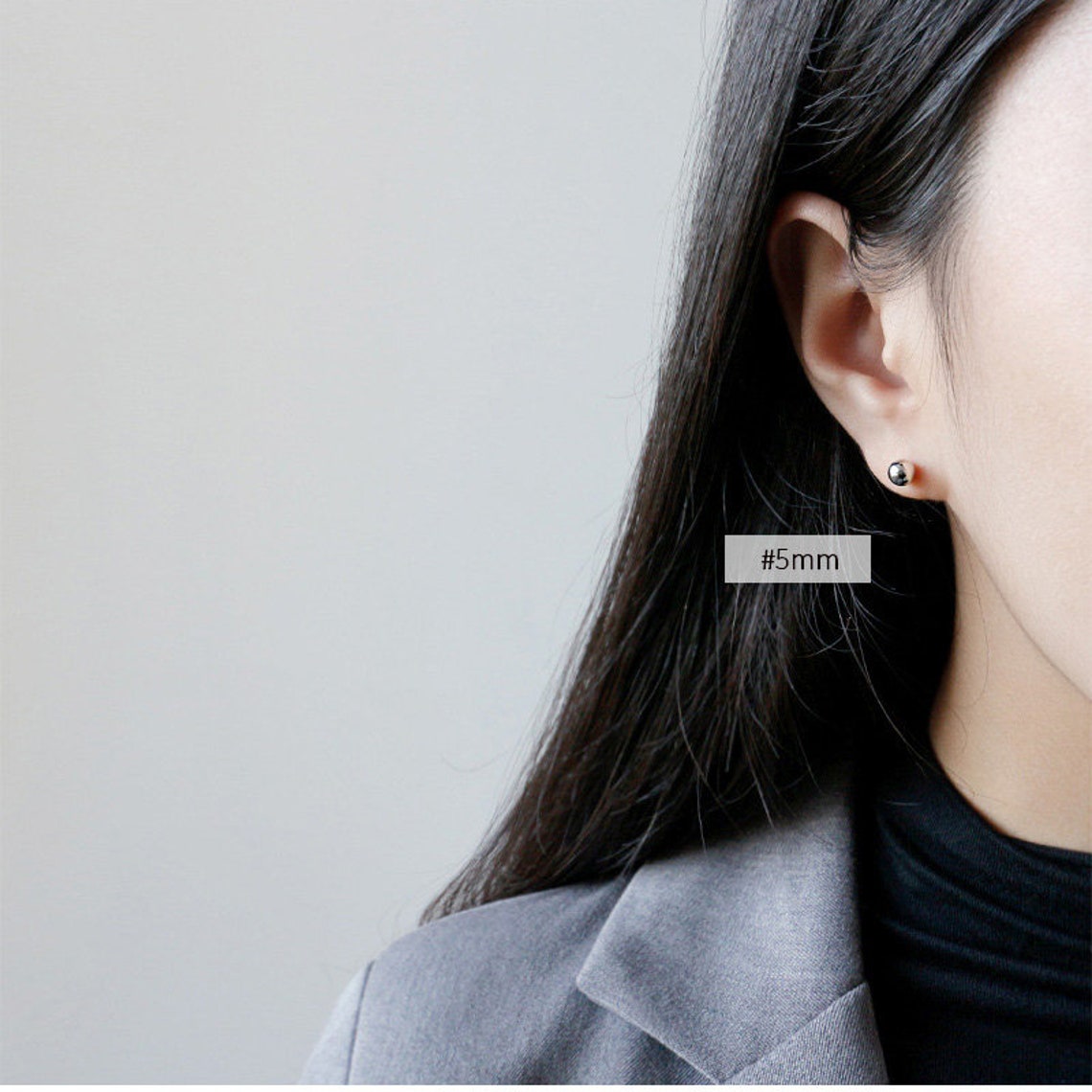silver earring stud