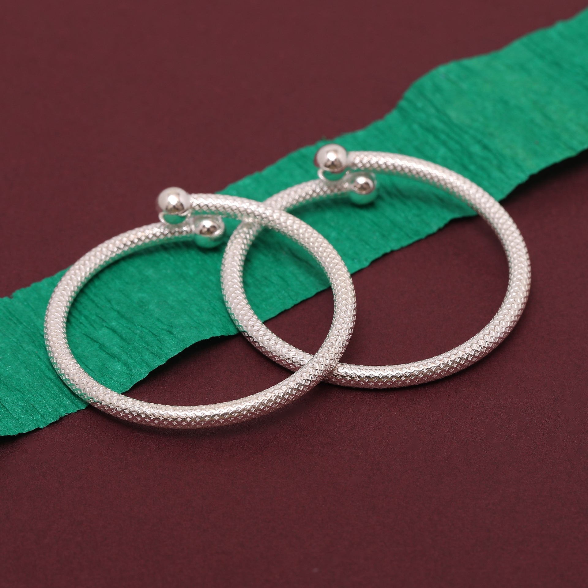 Kids Bangle Bracelet Silver Stylish and Adorable Children's