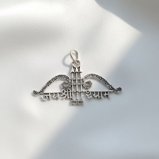 Sterling Silver Jai Shri Shyam Pendant Locket for Men & Women