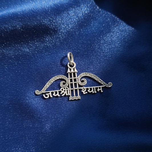 Sterling Silver Jai Shri Shyam Pendant Locket for Men & Women
