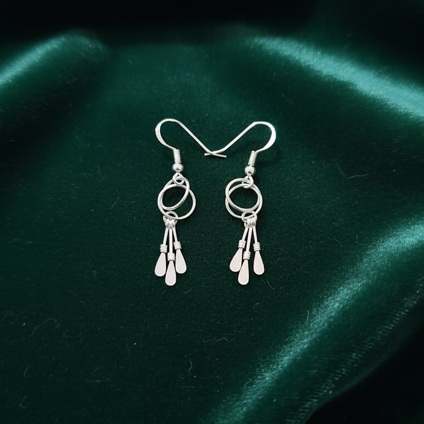 925 Sterling Silver Boho Dangle Earrings for Women & Girls | Handmade Pure Silver Drop Earrings | Lightweight Daily Wear Ethnic & Western Jewelry