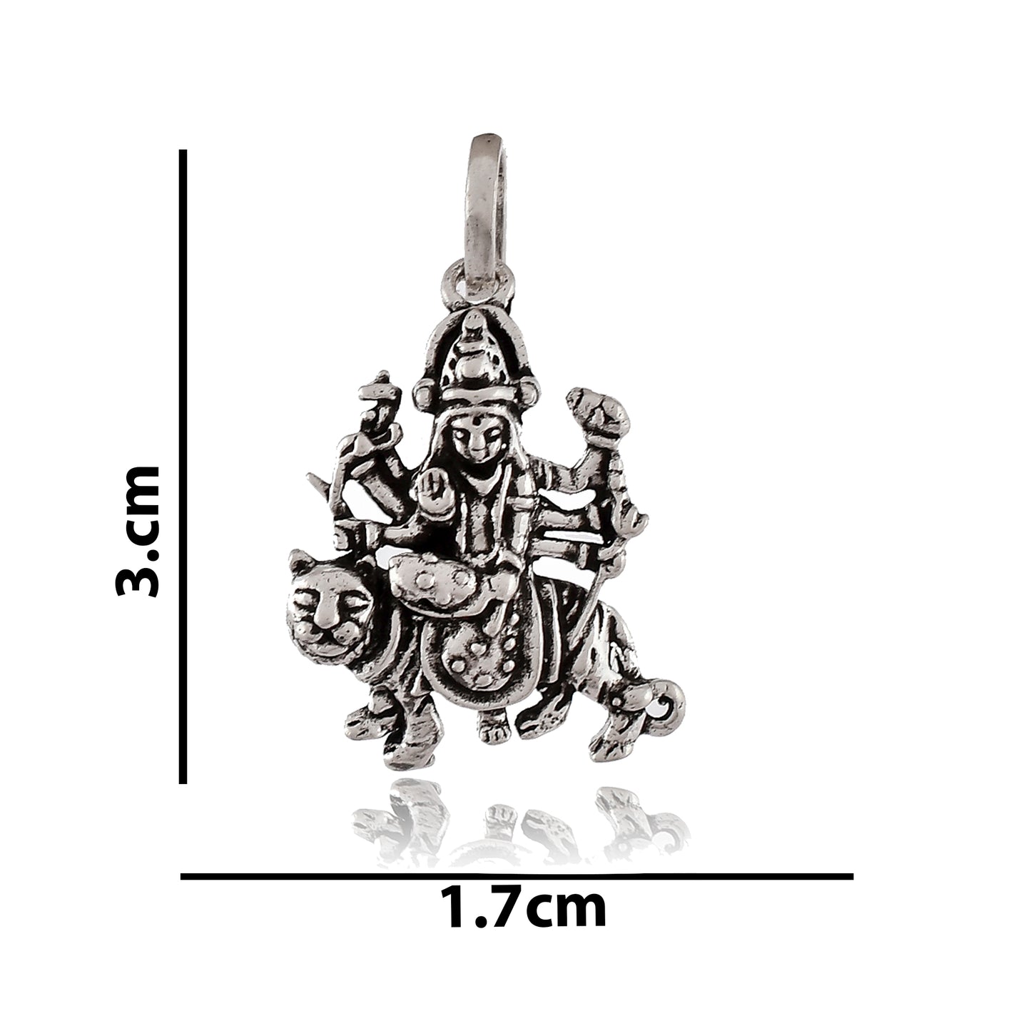 Sterling Silver 925 Cute Durga For Women and Men (4.1gm)