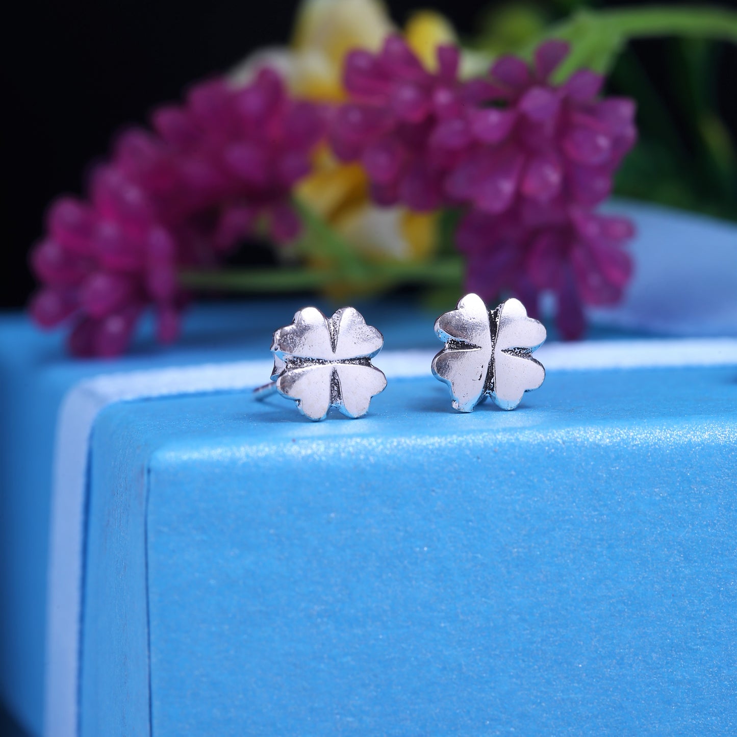925 Sterling Silver Hypoallergenic Tiny Flower Stud Earrings for Babies, Kids & Girls (3 to 10 years)