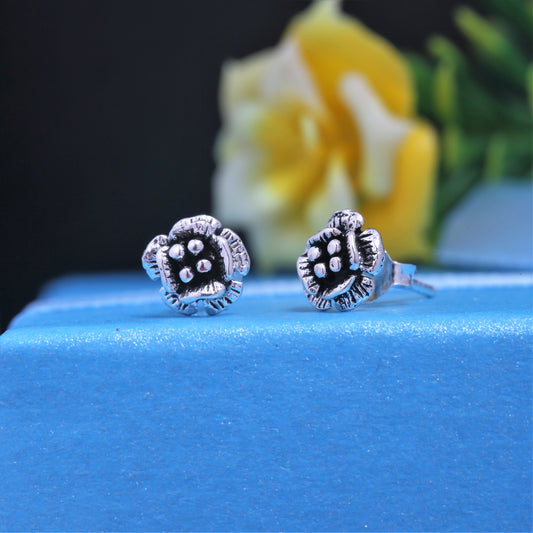 silver earring stud