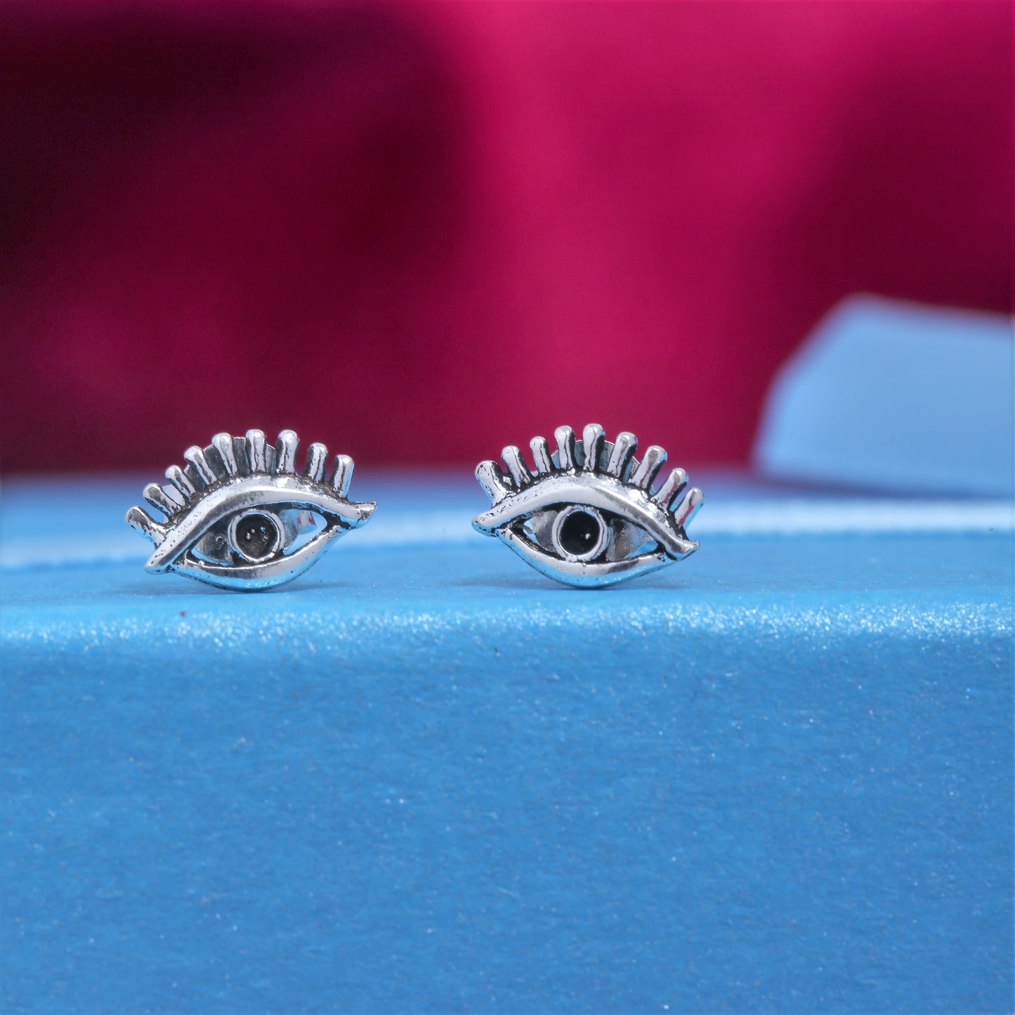 925 Sterling Silver Hypoallergenic Tiny Eye Earrings for Babies, Kids & Girls (3 to 10 years)