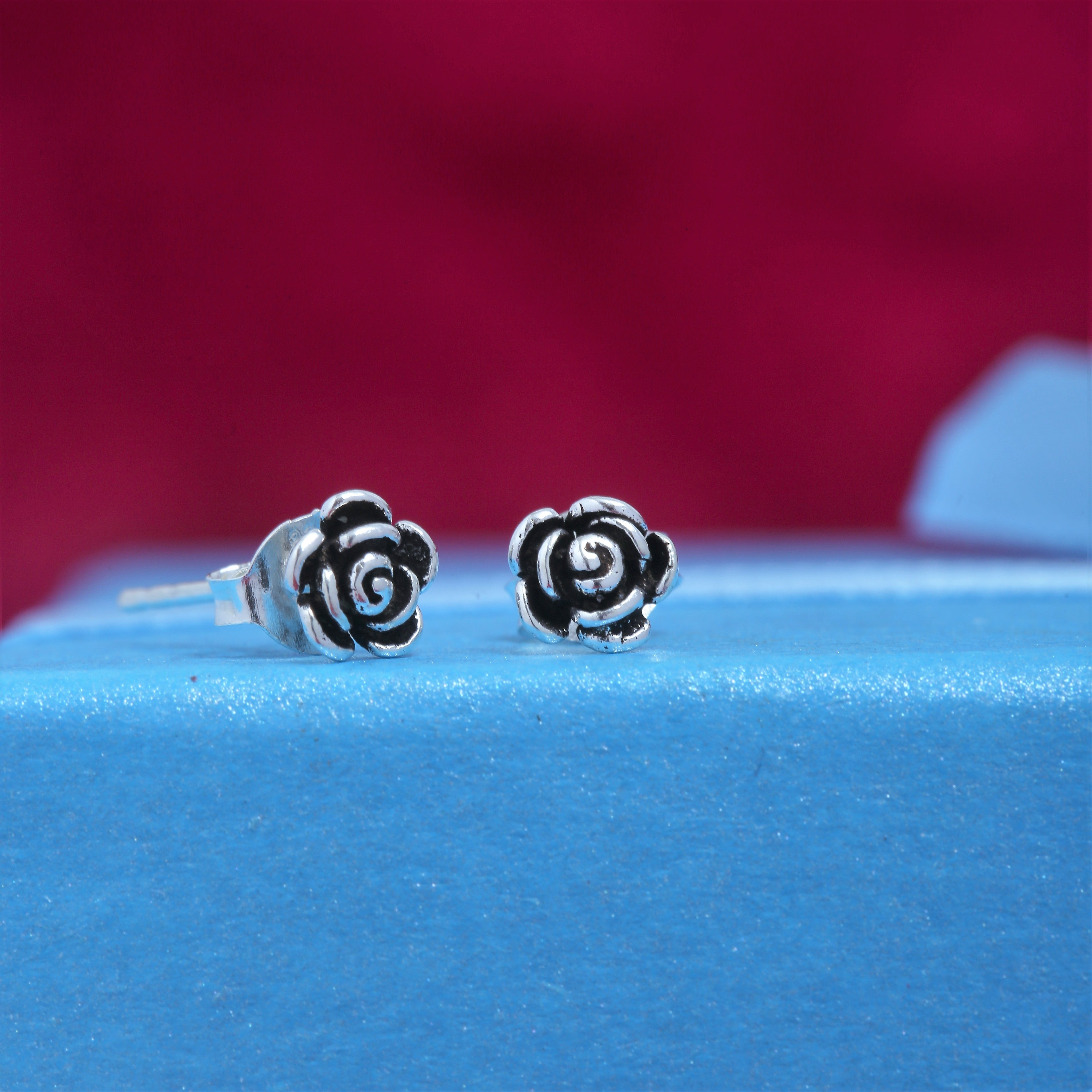 Black Star Pure 925 Sterling Silver Cute and Elegant Enamel Studs Earrings  Kids Jewellery Allergy free