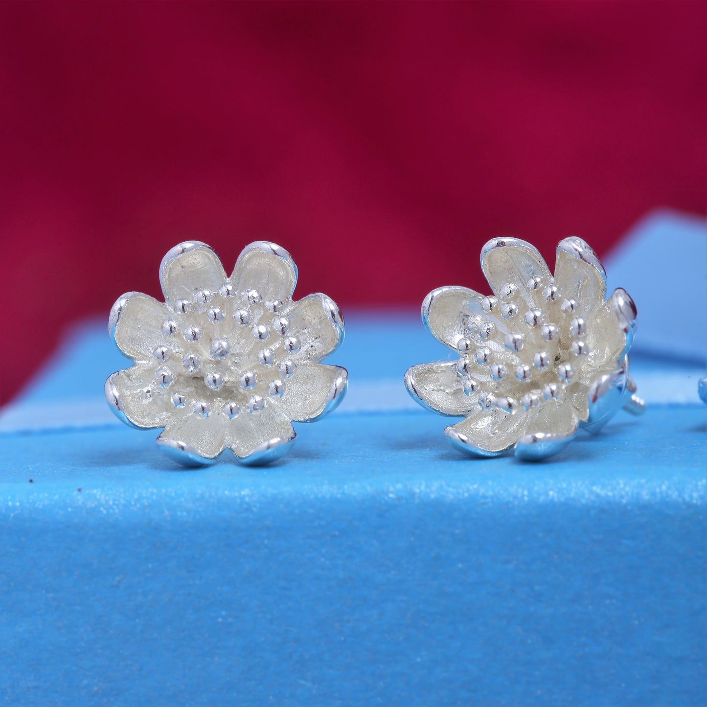 925 Silver Flower Earring Studs For women