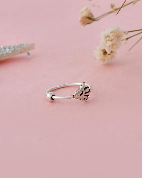 925 Sterling Silver Hand Nose Ring & upper helix earring For Women (10mm- 1PC)