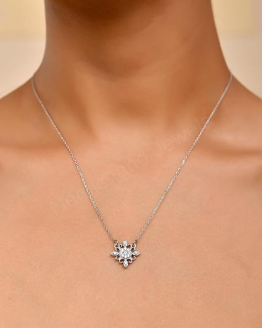 925 Sterling Silver Pendant Chain Necklace for Women and Girls