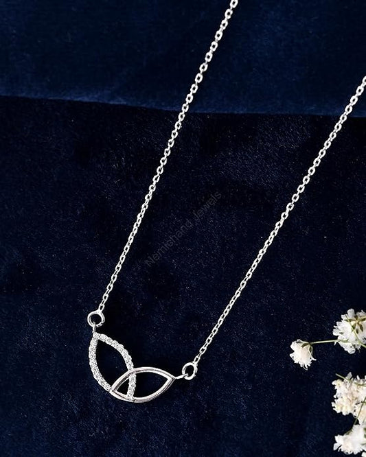 925 Sterling Silver Promise Petals Pendant Chain Necklace for Women and Girls