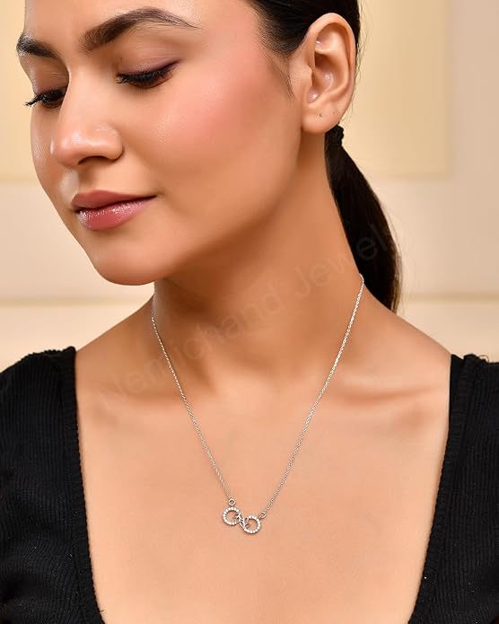 925 Sterling Silver Circle of Life Pendant Chain Necklace for Women and Girls