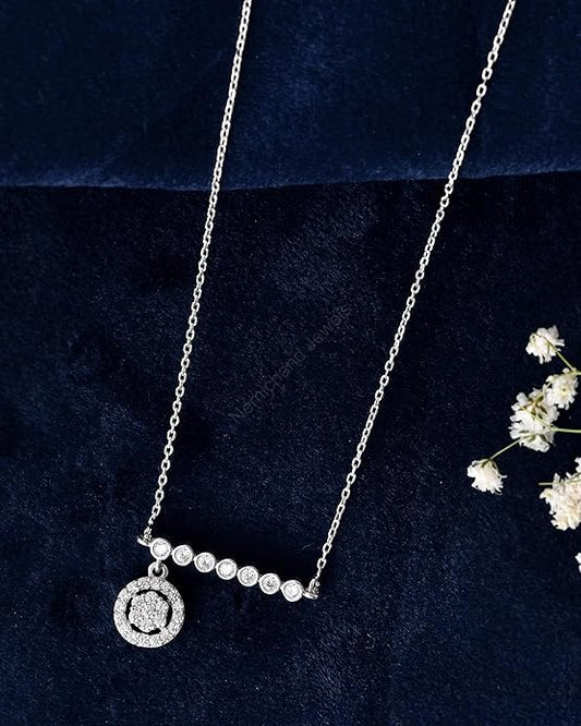 925 Sterling Silver CZ Pendant Necklace for Women & Girls – Dainty Chain, Lightweight, Gift-Ready