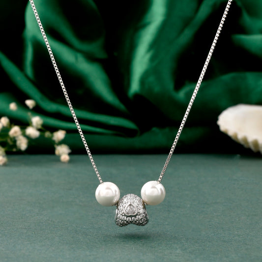 pearl necklace silver