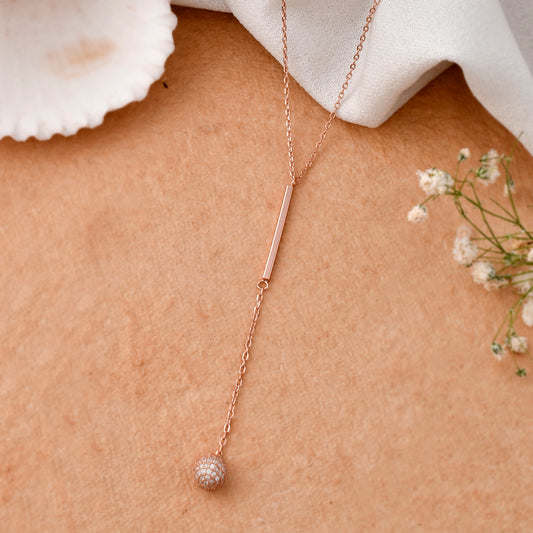 silver rose gold necklace
