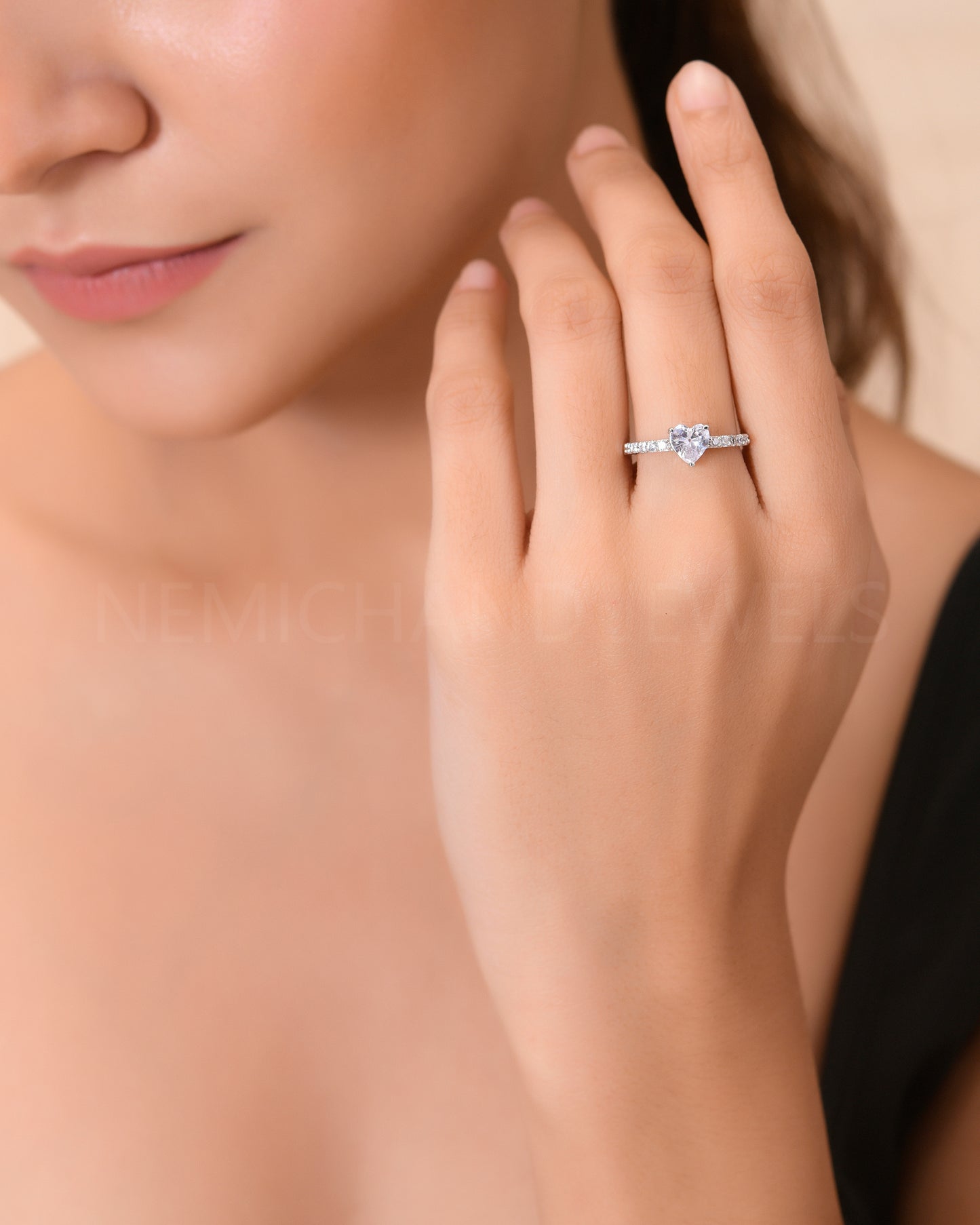 heart diamond ring women