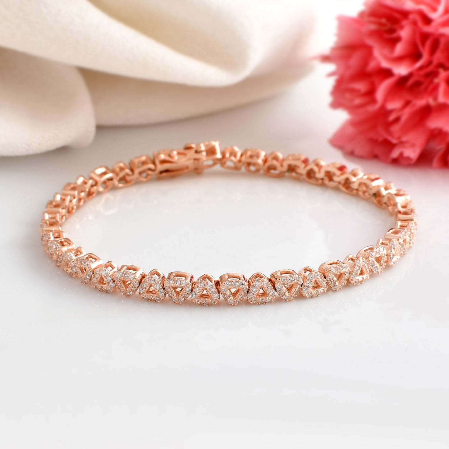 diamond rose gold bracelet