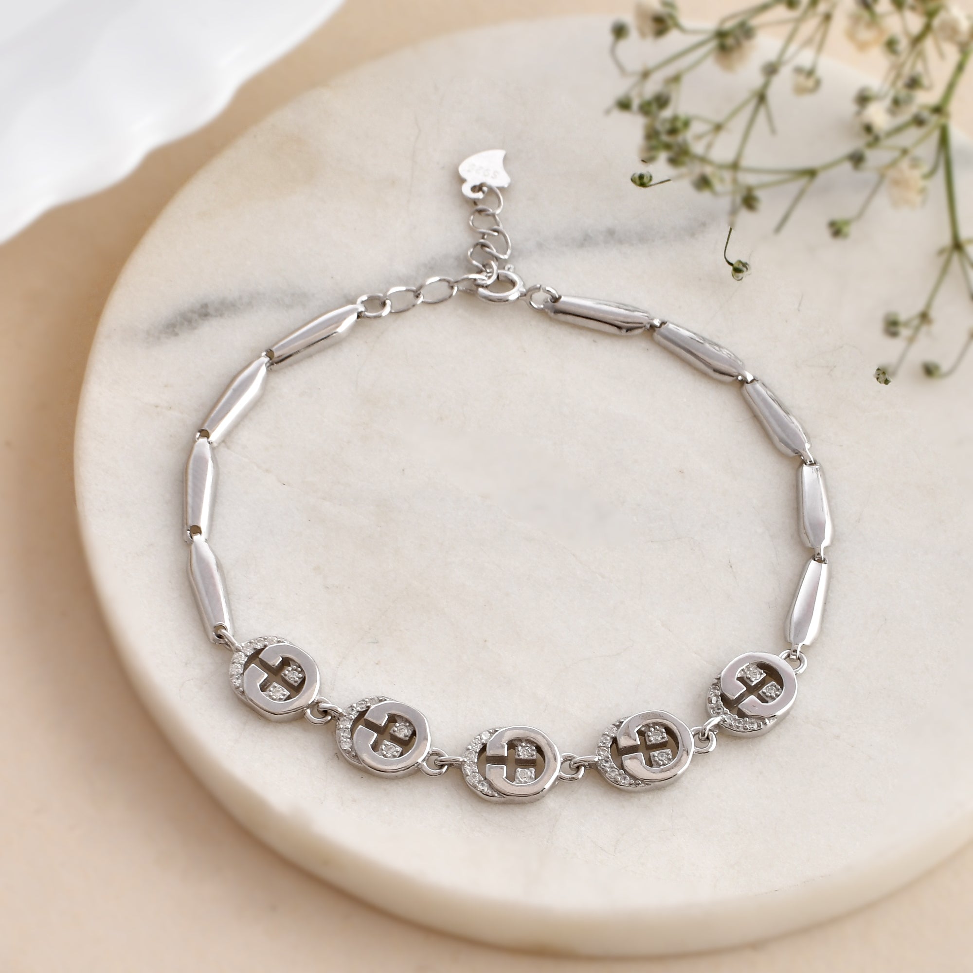 Buy Silver Bracelets & Bangles for Women by Jewels galaxy Online | Ajio.com