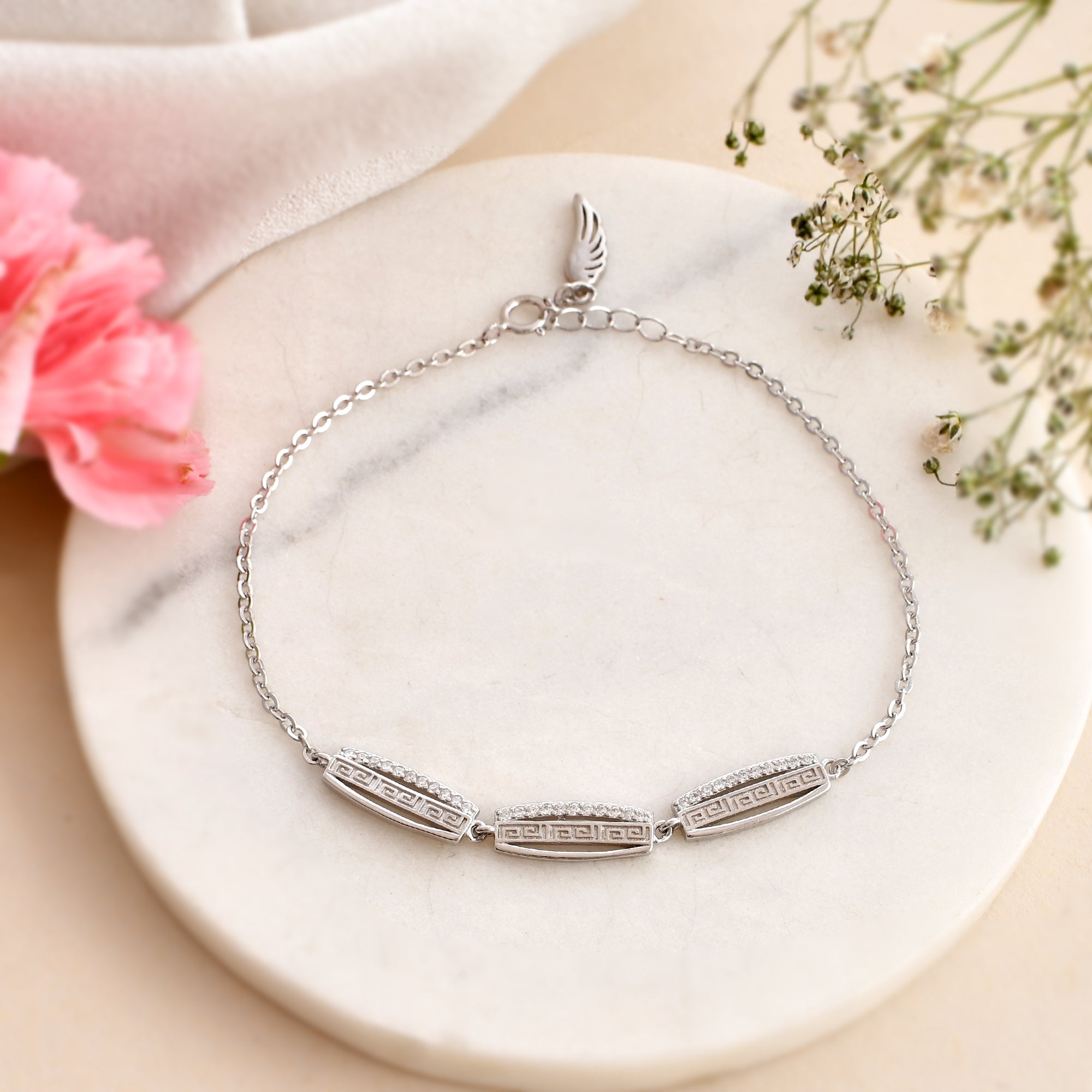 Crystal Bracelet for Girls - Anniversary Gift - American Diamond Bracelet -  Ashley Bracelet by Blingvine