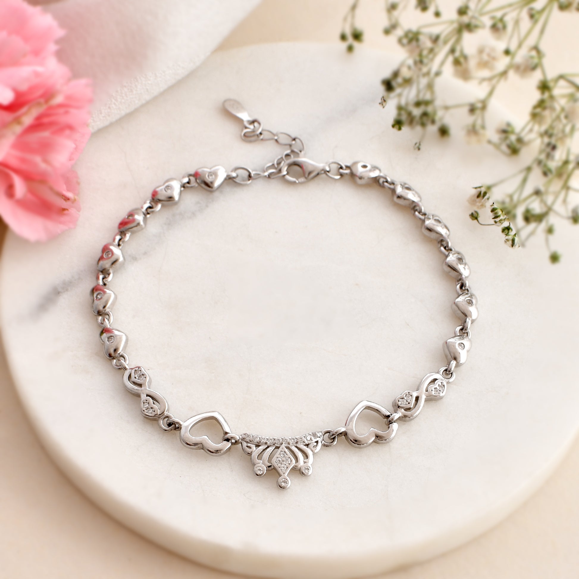 crown bracelet silver