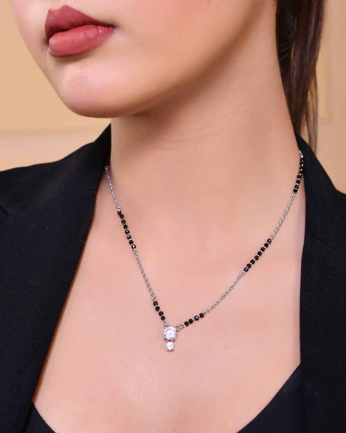 silver charm mangalsutra