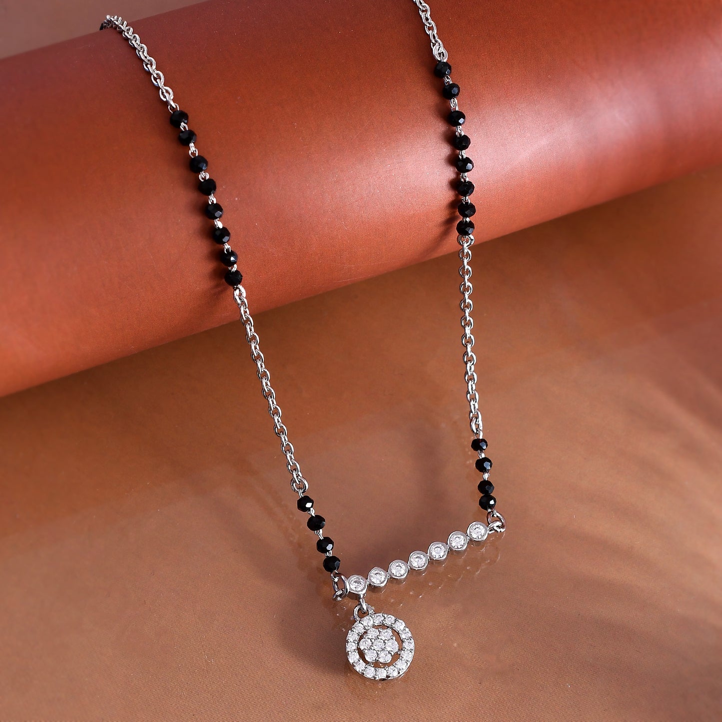 silver mangalsutra women