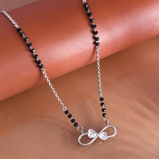 infinity mangalsutra silver for women