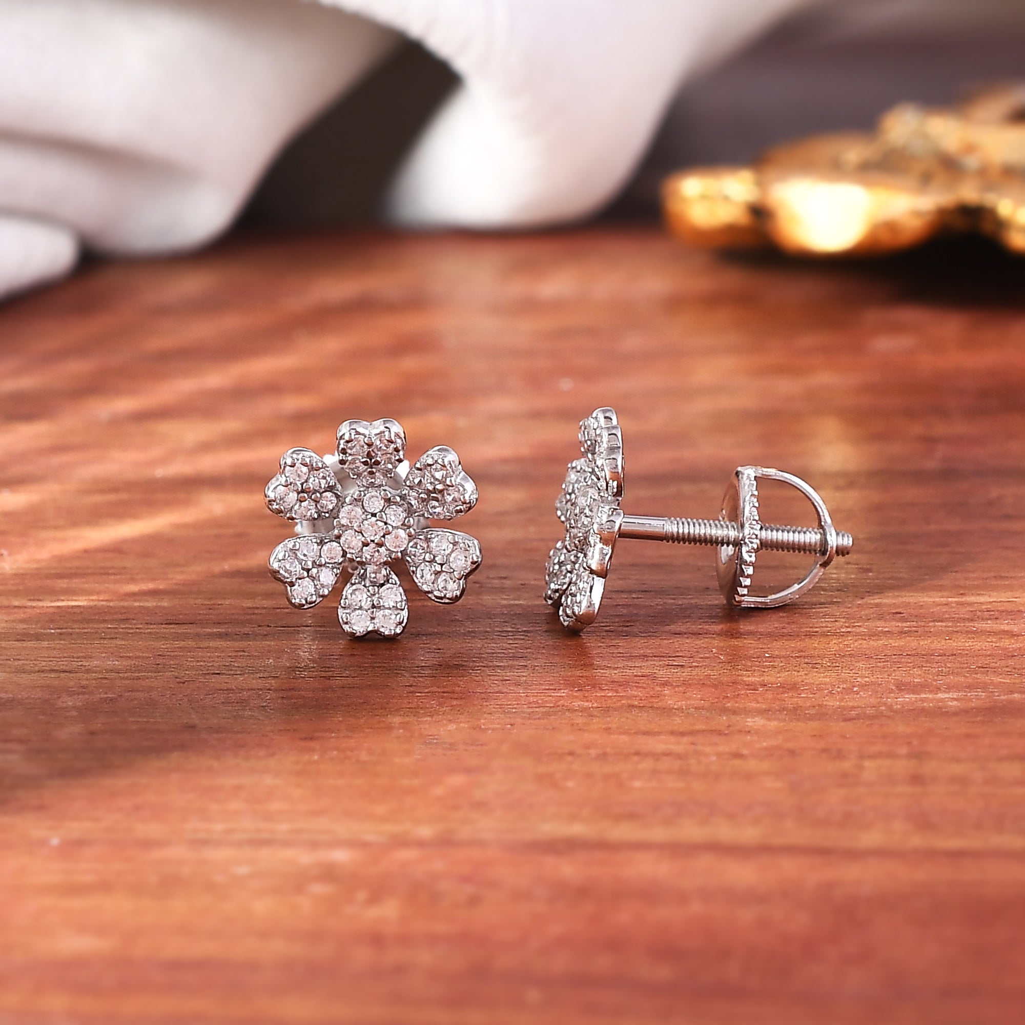 Sterling Silver 925 Earrings Stud for Women & Girls – NEMICHAND JEWELS