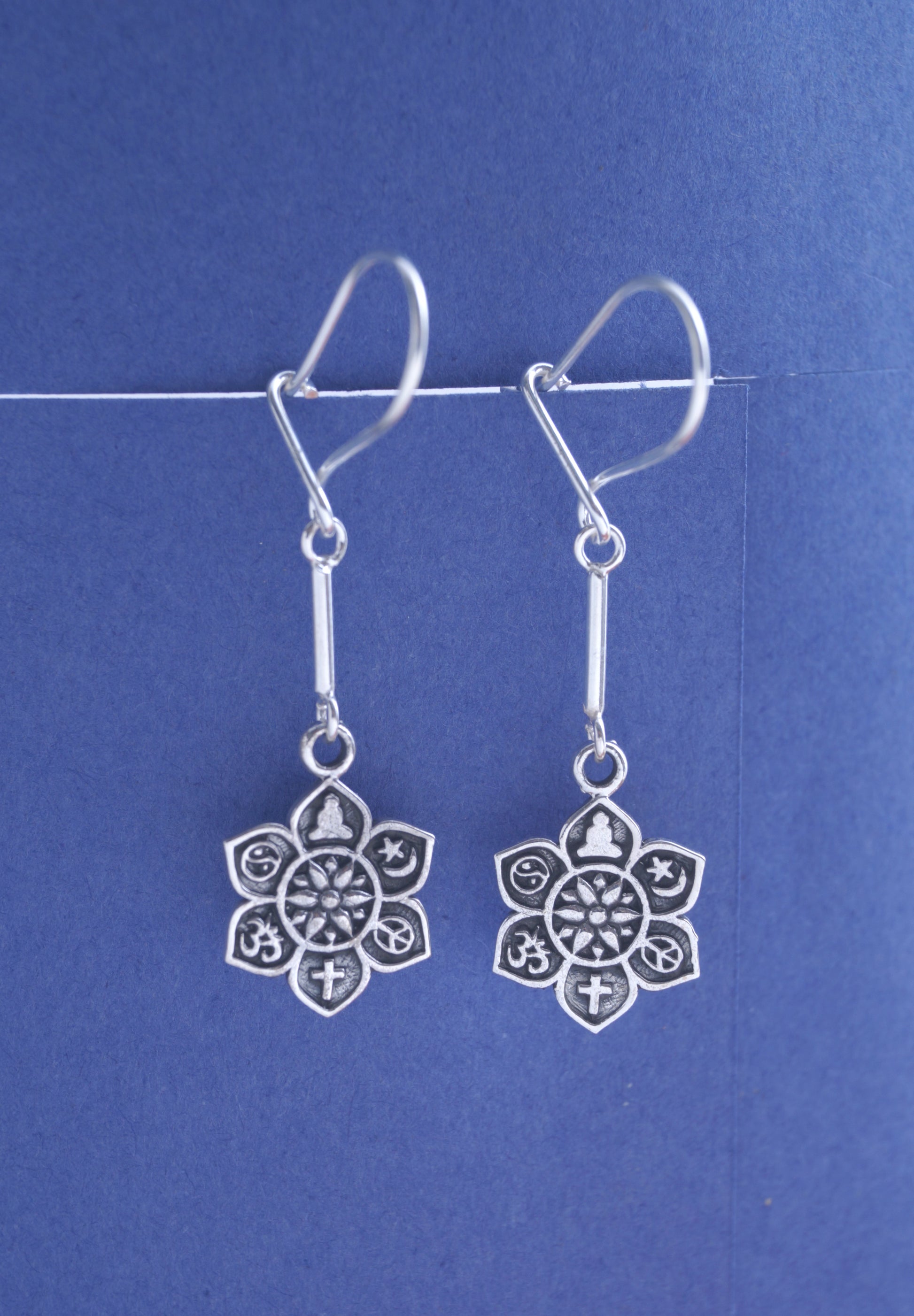 silver hanging earring