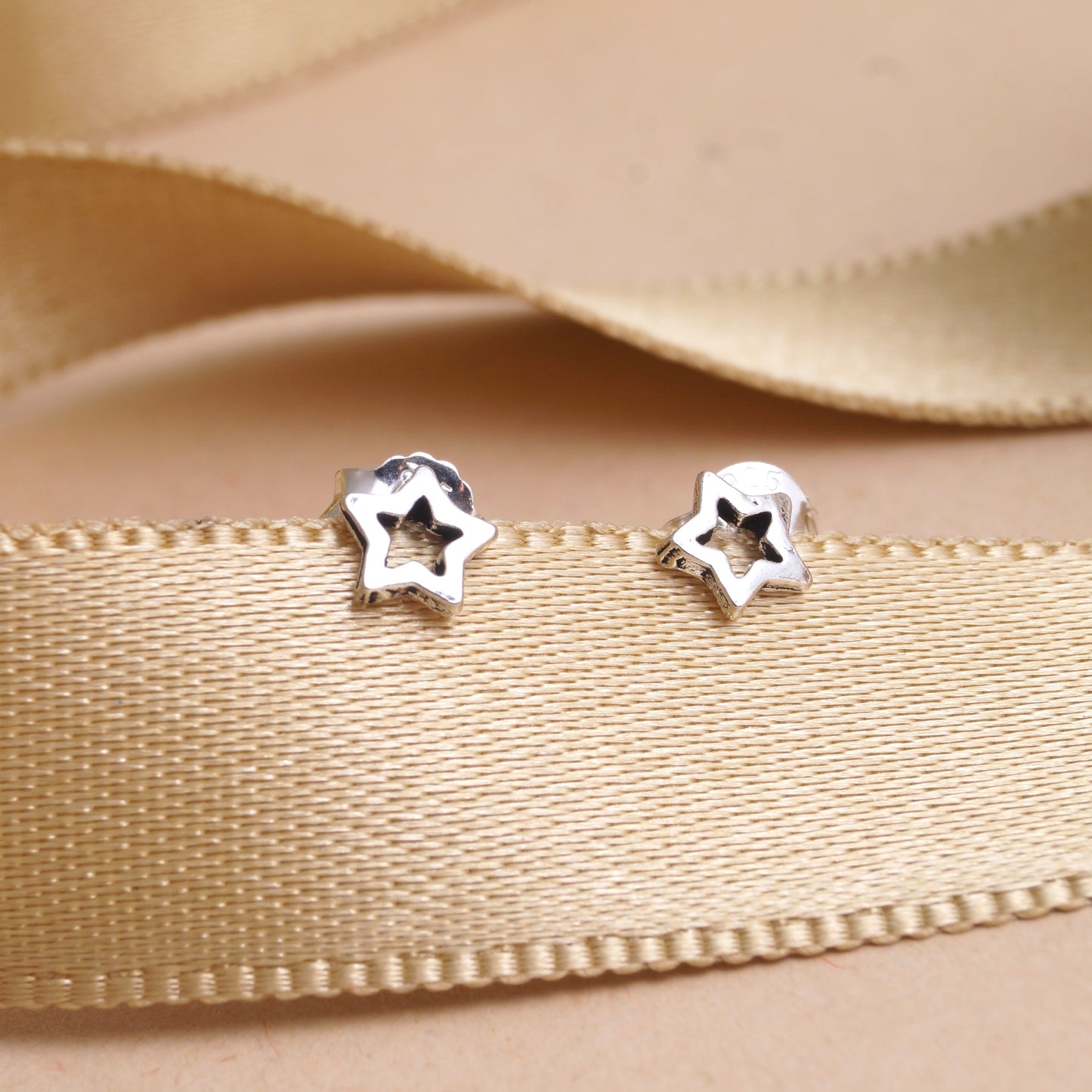 925 Sterling Silver Star Tiny Stud Earrings for Babies, Kids & Girls (3 to 10 years)