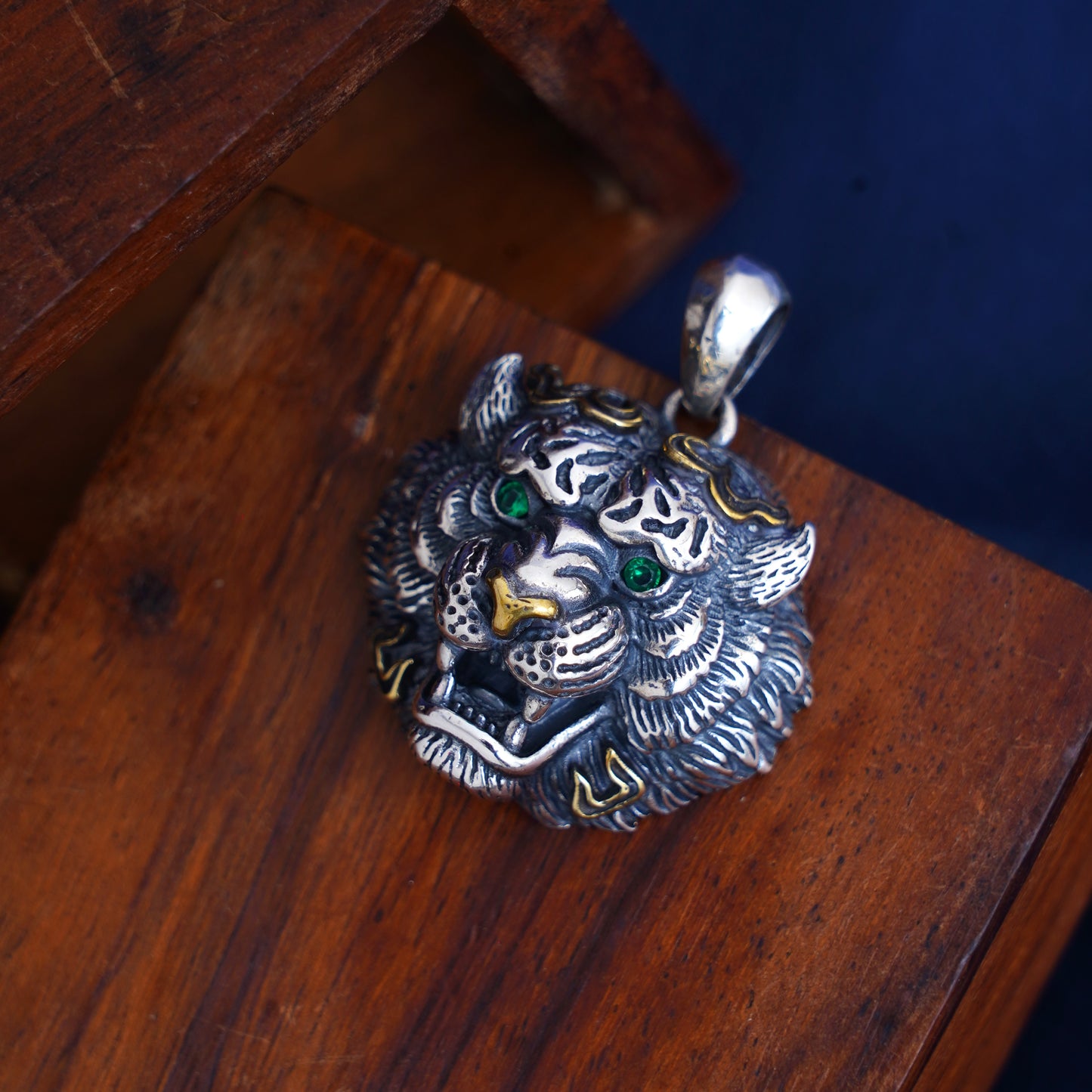 Sterling Silver 925 Lion Locket / Pendant For Men - Roar of Strength