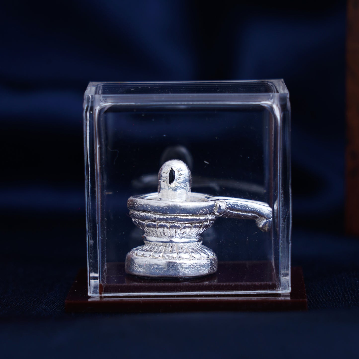 Silver Hollow Shivling Murti for Home Temple and Pooja Room